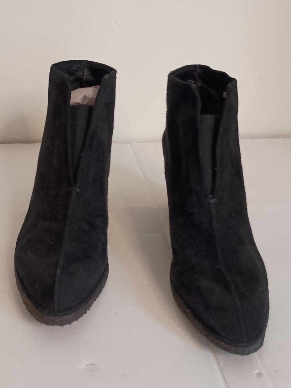 Stuart Weitzman Black Suede Booties Women’s Size 8 - Picture 5 of 14
